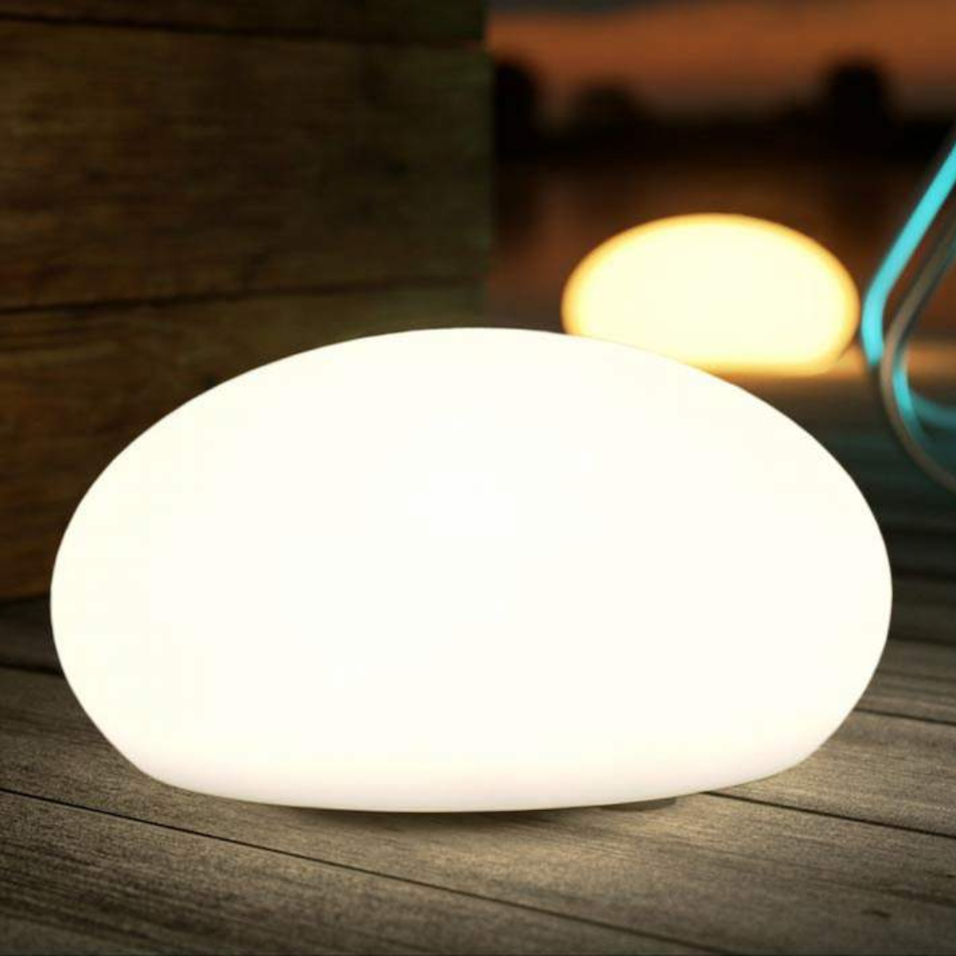 Multicoloured Indoor & Outdoor Solar Mini Pebble Mood Light