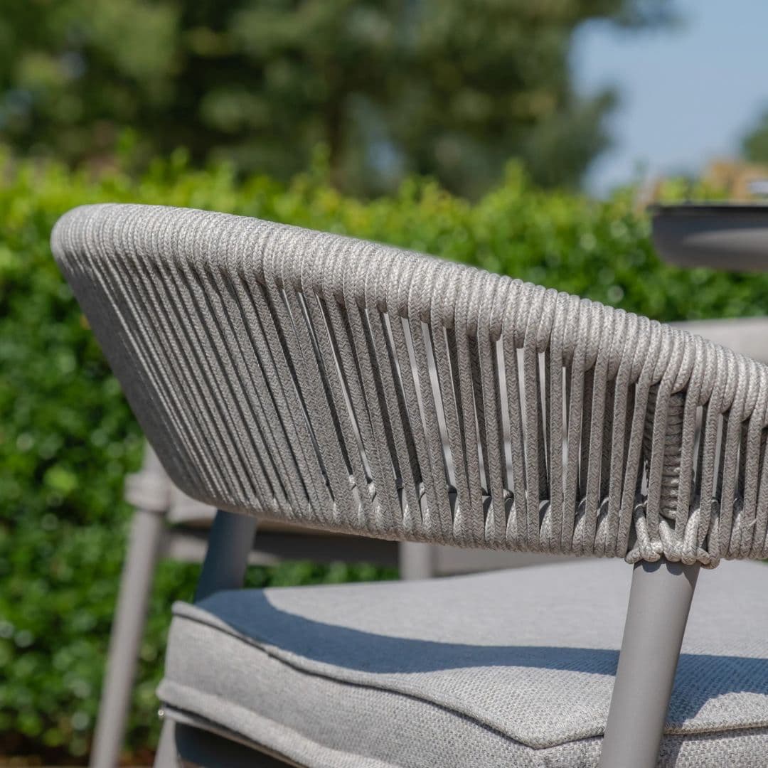 Cool linen Rope 6 Seat Oval Dining Set