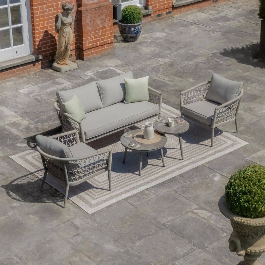 Cool linen with dawn grey frame 2 Seat Sofa Set with Rectangular Coffee Table #colour_cool linen with dawn grey frame