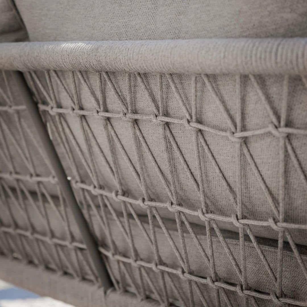 Cool linen with dawn grey frame 2 Seat Sofa Set with Rectangular Coffee Table #colour_cool linen with dawn grey frame