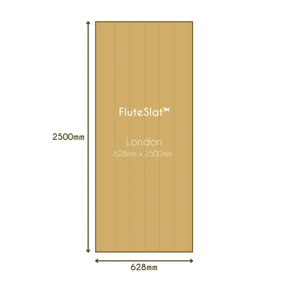 FluteSlat London - Rose Stone Wall Panel
