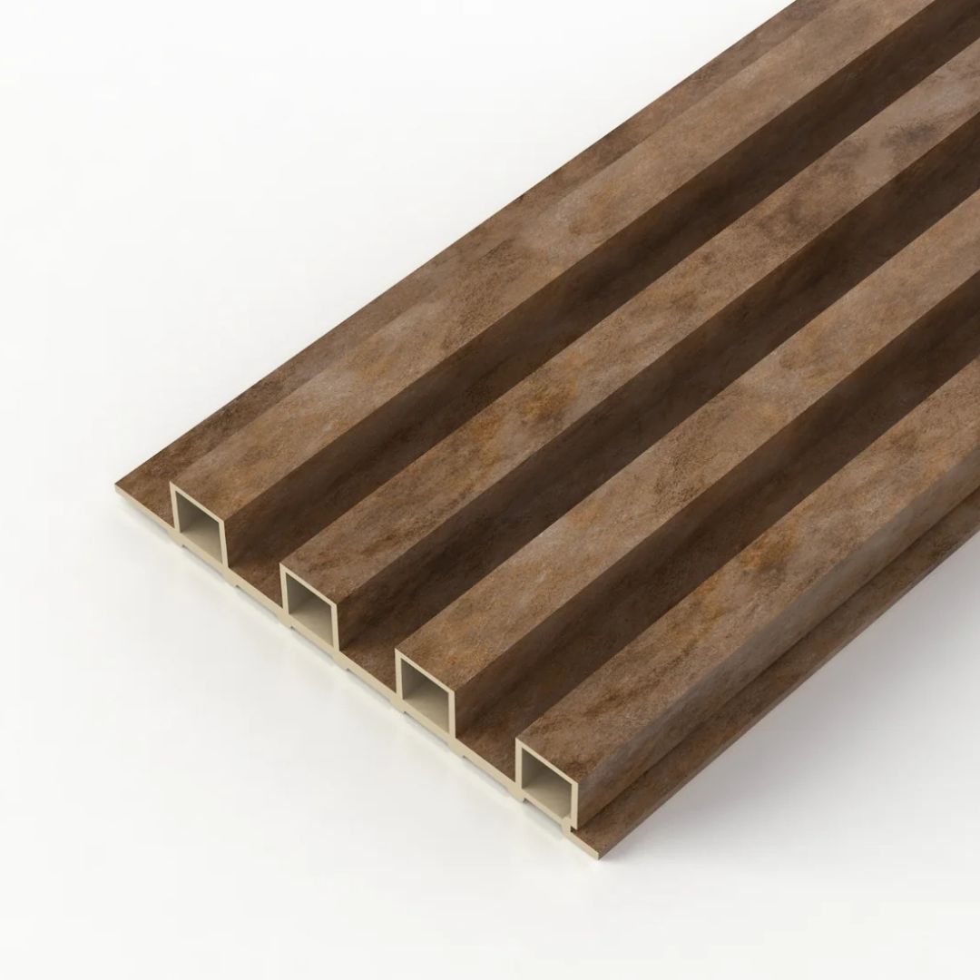 FluteSlat New York - Copper Stone Wall Panel