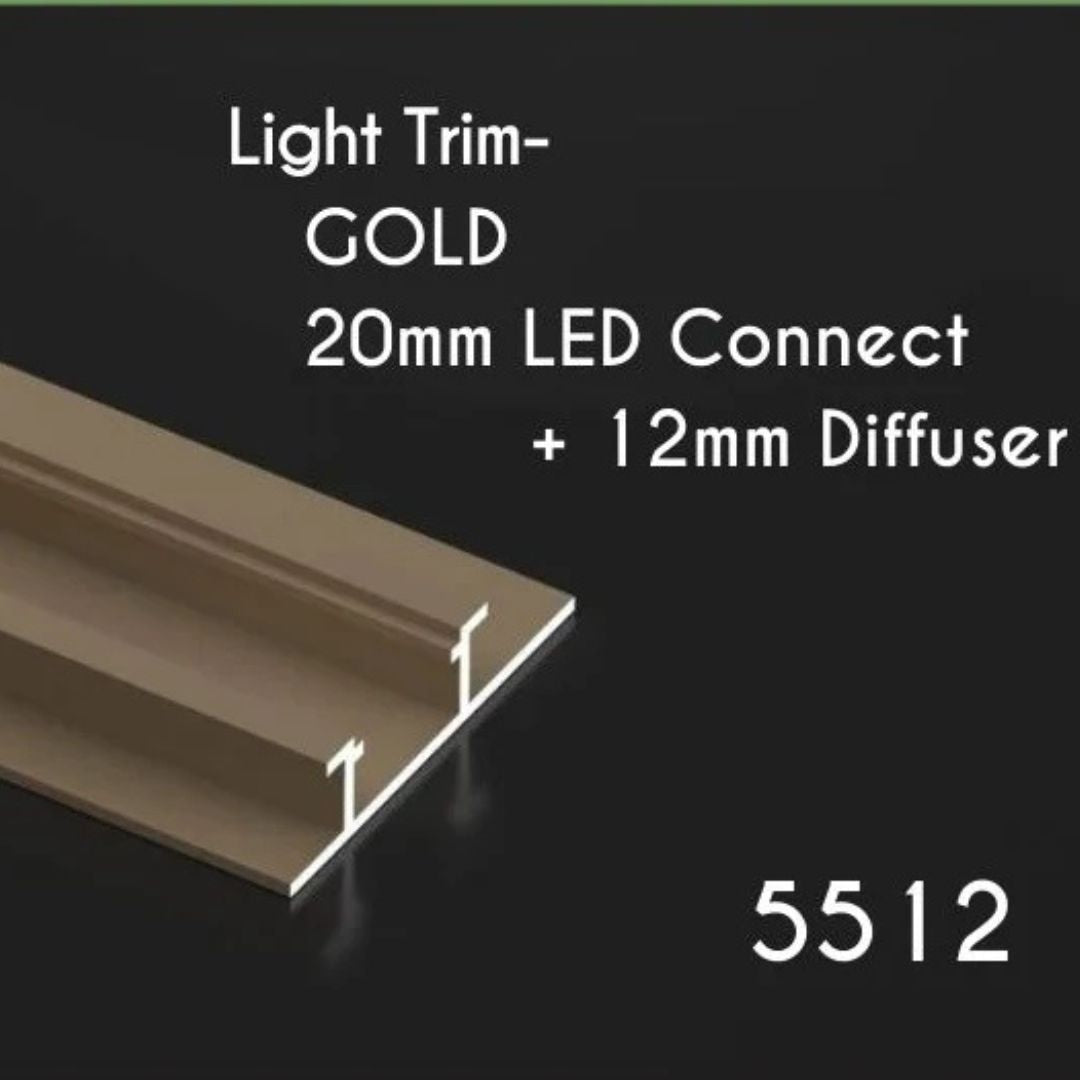 LED Light Trim - 20mm Connect & 12mm Diffuser