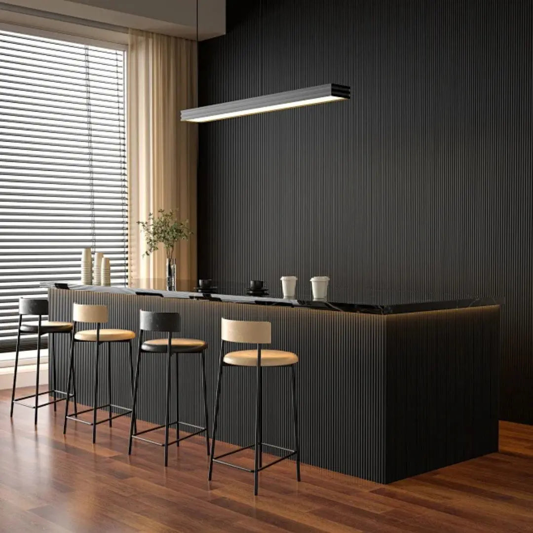 Palm Brushed Black Waterproof Wall Panel
