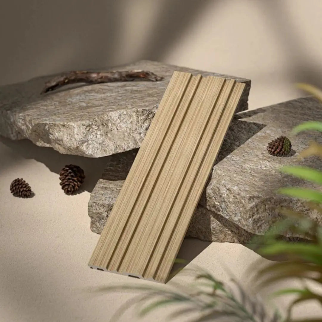 Dubai Natural Oak Waterproof Wall Panel Sample