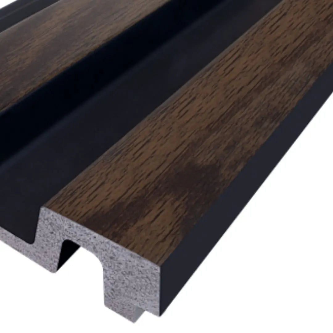 Residence – Dark Oak & Black Waterproof Wall Panel • Pack of 4