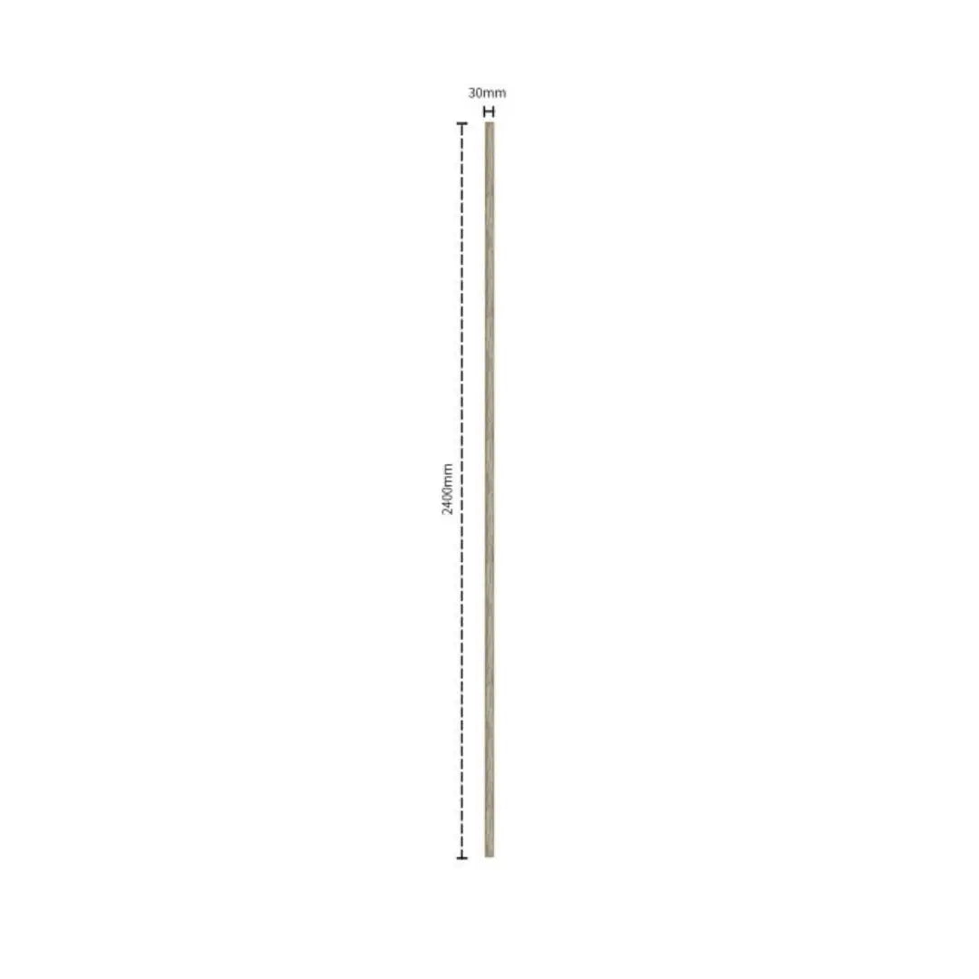Residence Light Oak and Black End Cap (Groove)