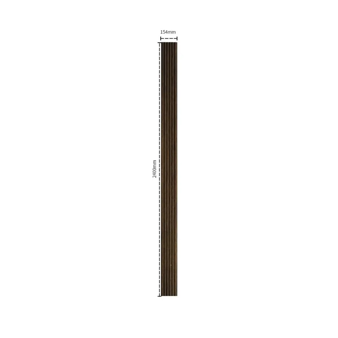 Arc Reeded Warm Oak Waterproof Wall Panel