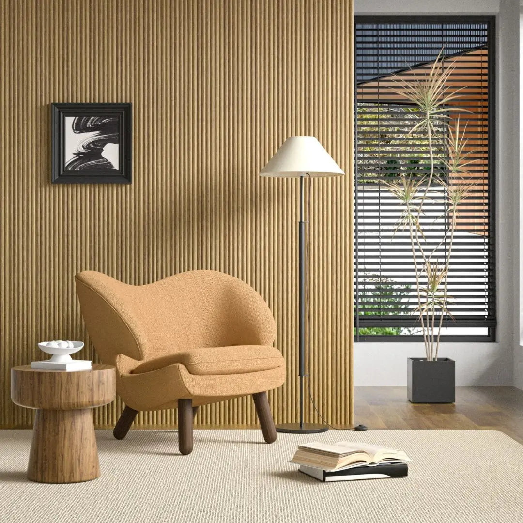 Arc Reeded Medium Oak Waterproof Wall Panel