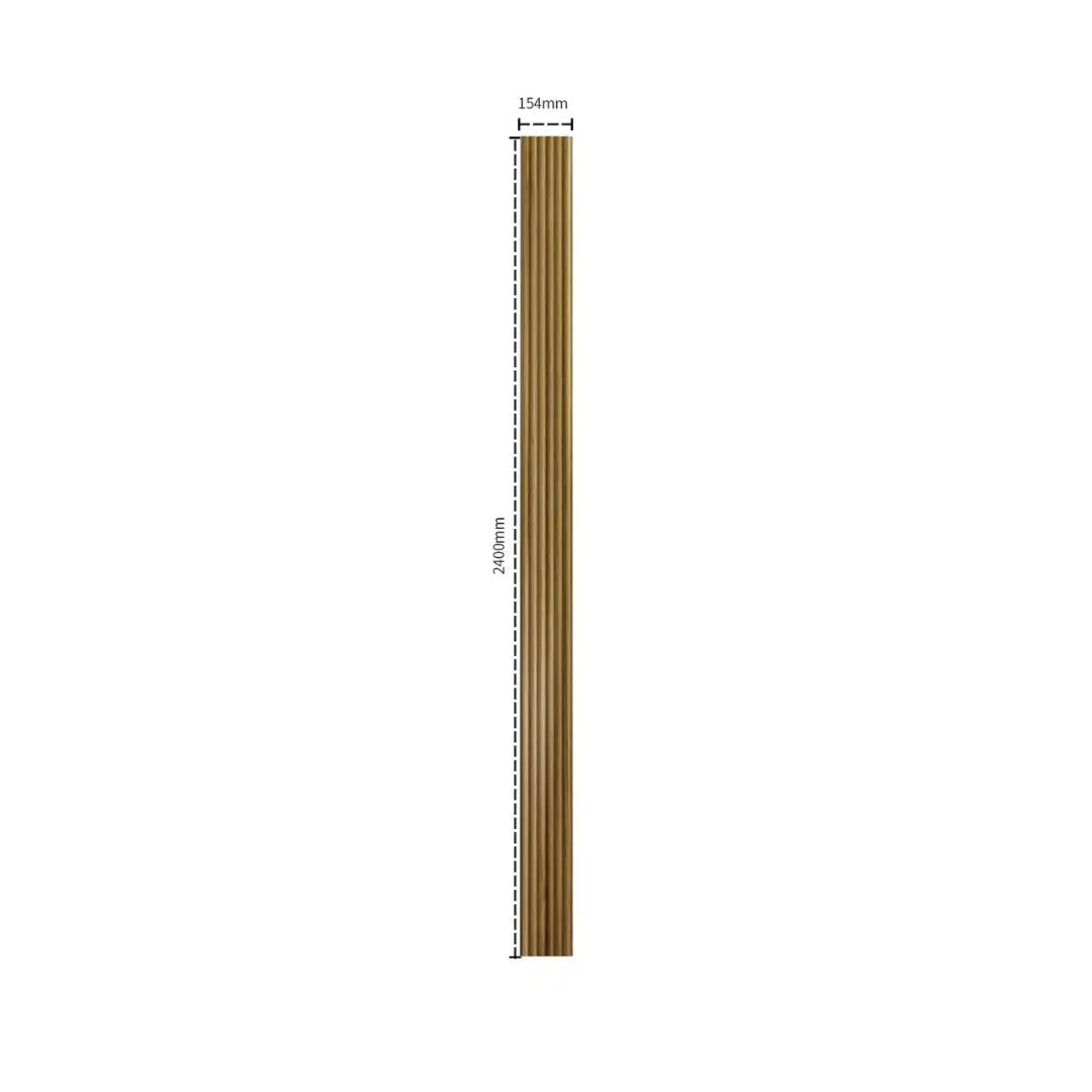 Arc Reeded Medium Oak Waterproof Wall Panel