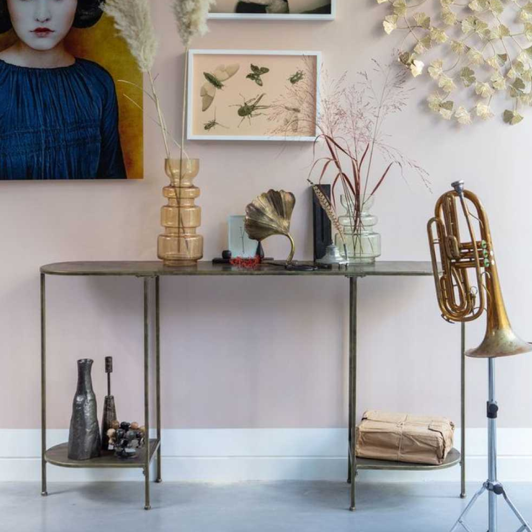 Verna Brass Console Table