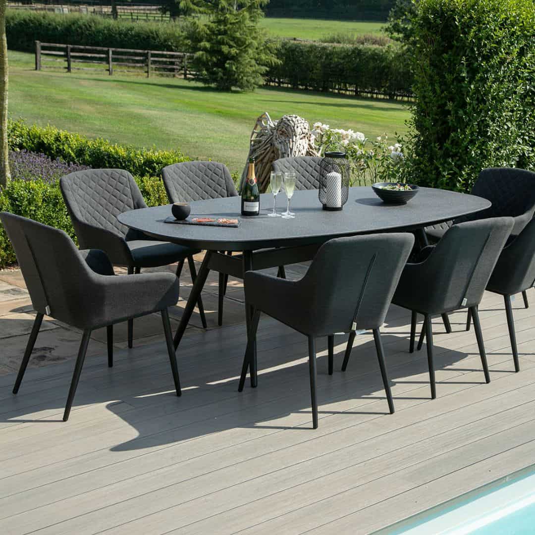 8 seat oval dining chairs with charcoal fabric dining chairs #colour_charcoal