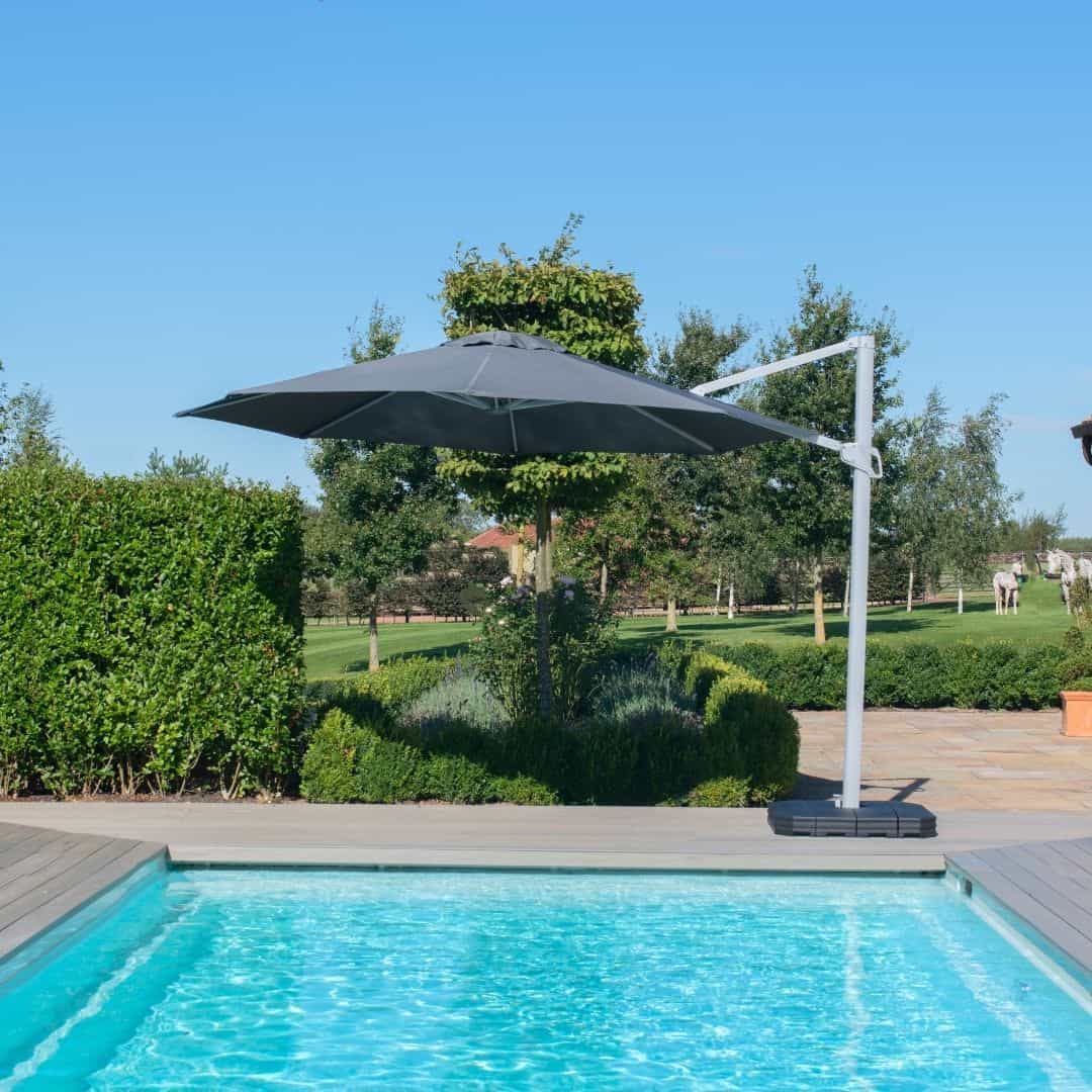 Charcoal 3.5m round parasol #colour_charcoal