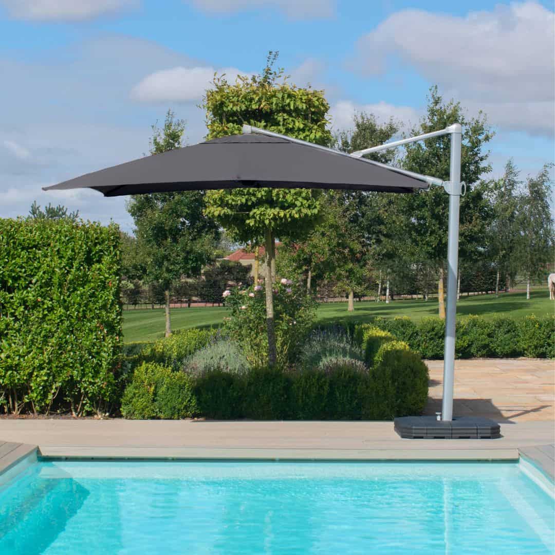 Charcoal 3m square parasol #colour_charcoal