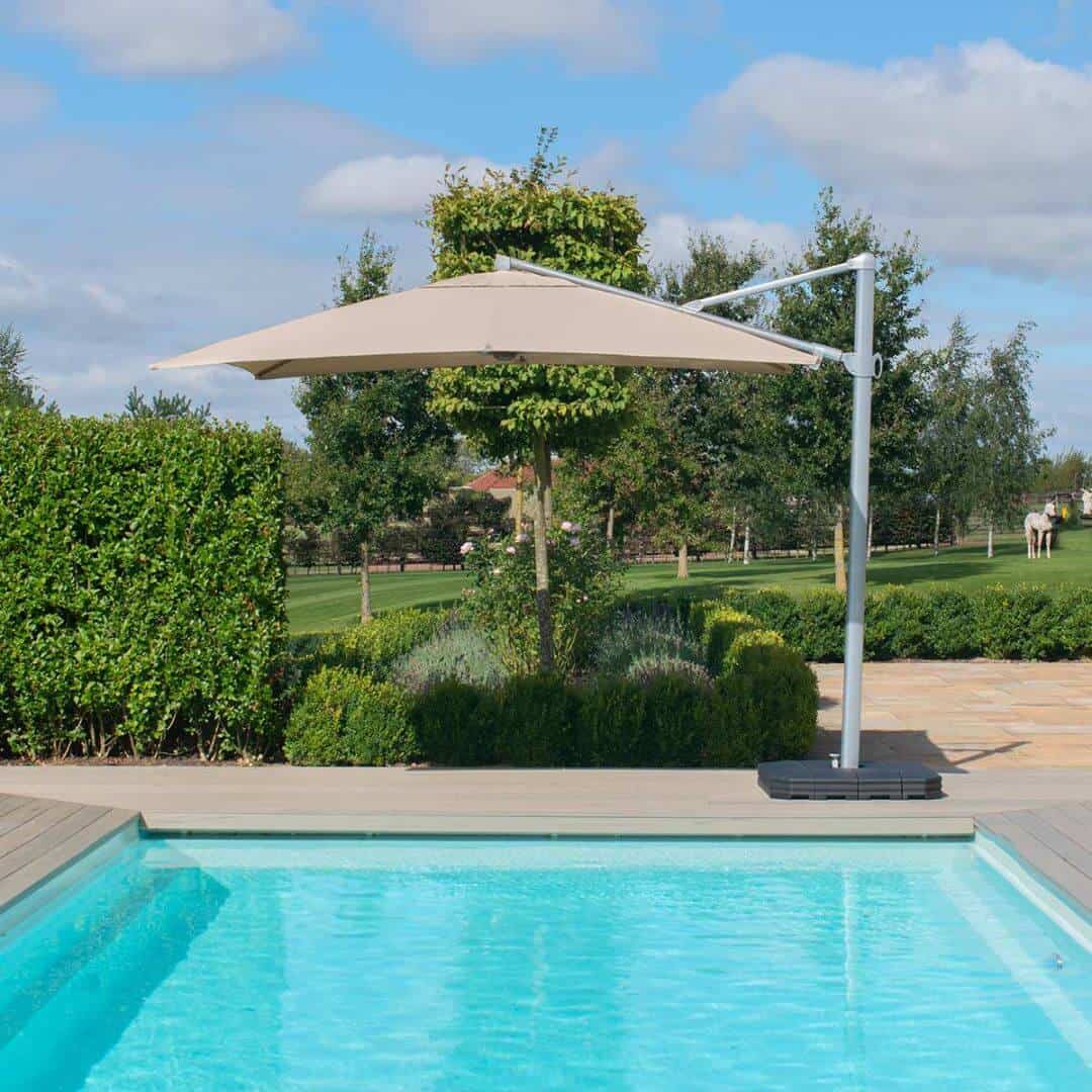 Taupe 3m square parasol #colour_taupe