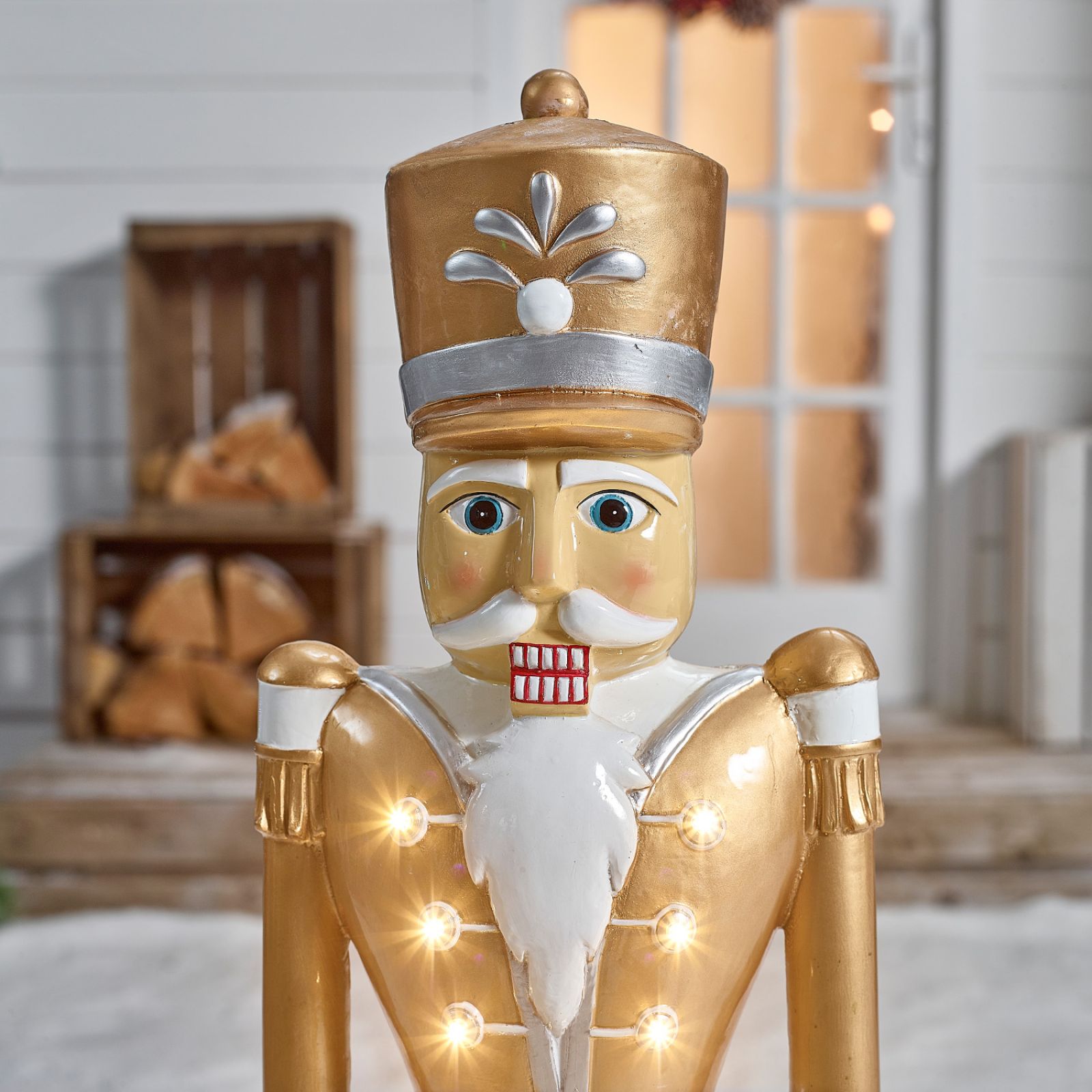 3ft Gold Christmas Nutcracker