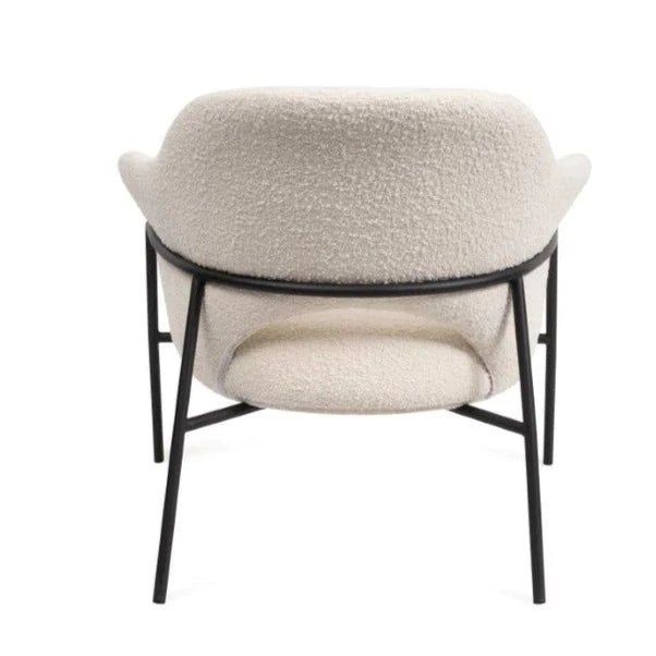 Polar Boucle Black Framed Accent Chair