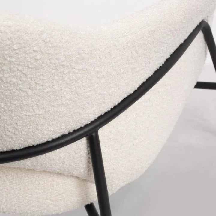Polar Boucle Black Framed Accent Chair