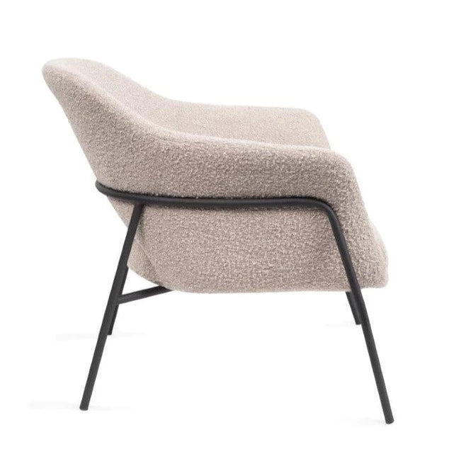 Boucle Black Framed Accent Chair