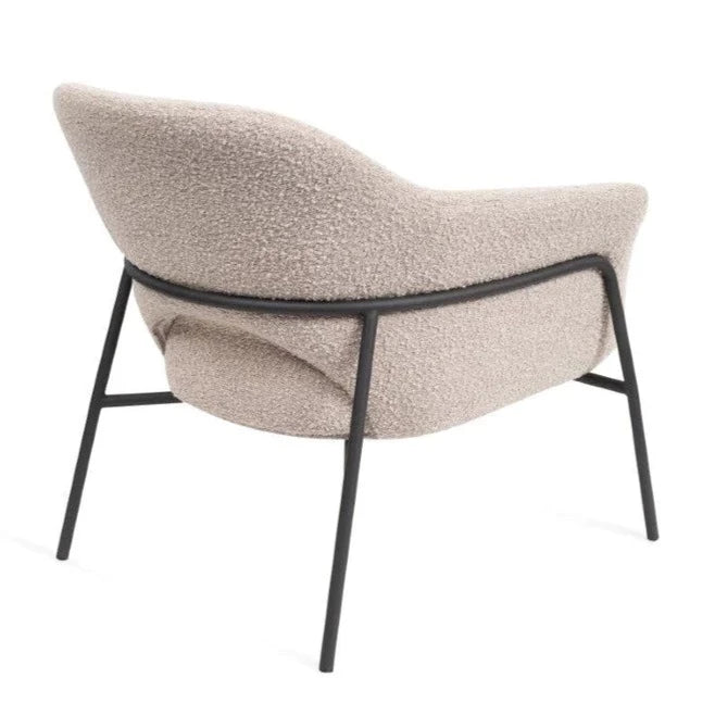 Boucle Black Framed Accent Chair