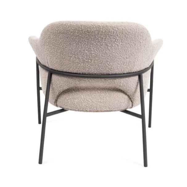 Boucle Black Framed Accent Chair