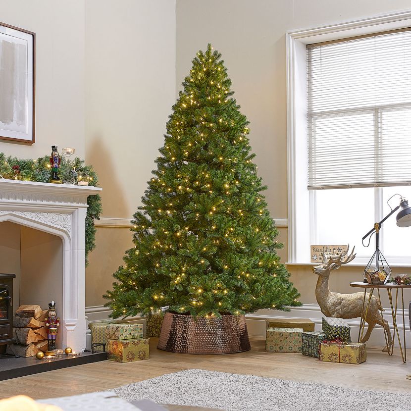 Rose Gold Hammered Metal Tree Skirt