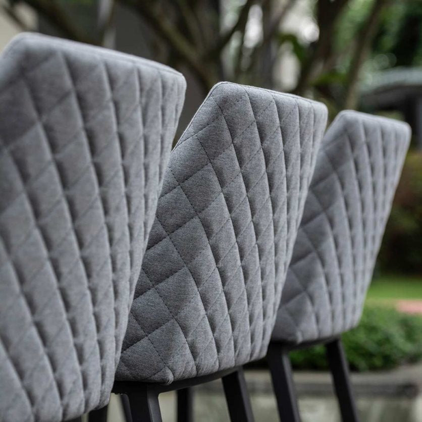 Close up of a fabric bar chair #colour_flanelle