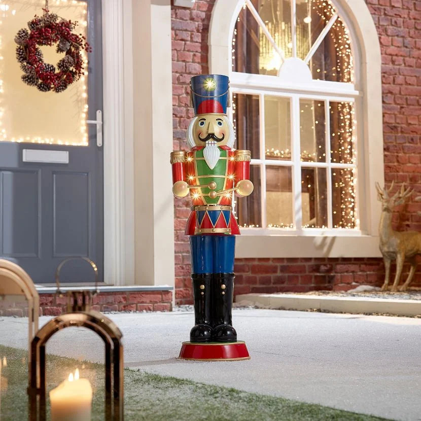 3ft Red Christmas Nutcracker with Drum