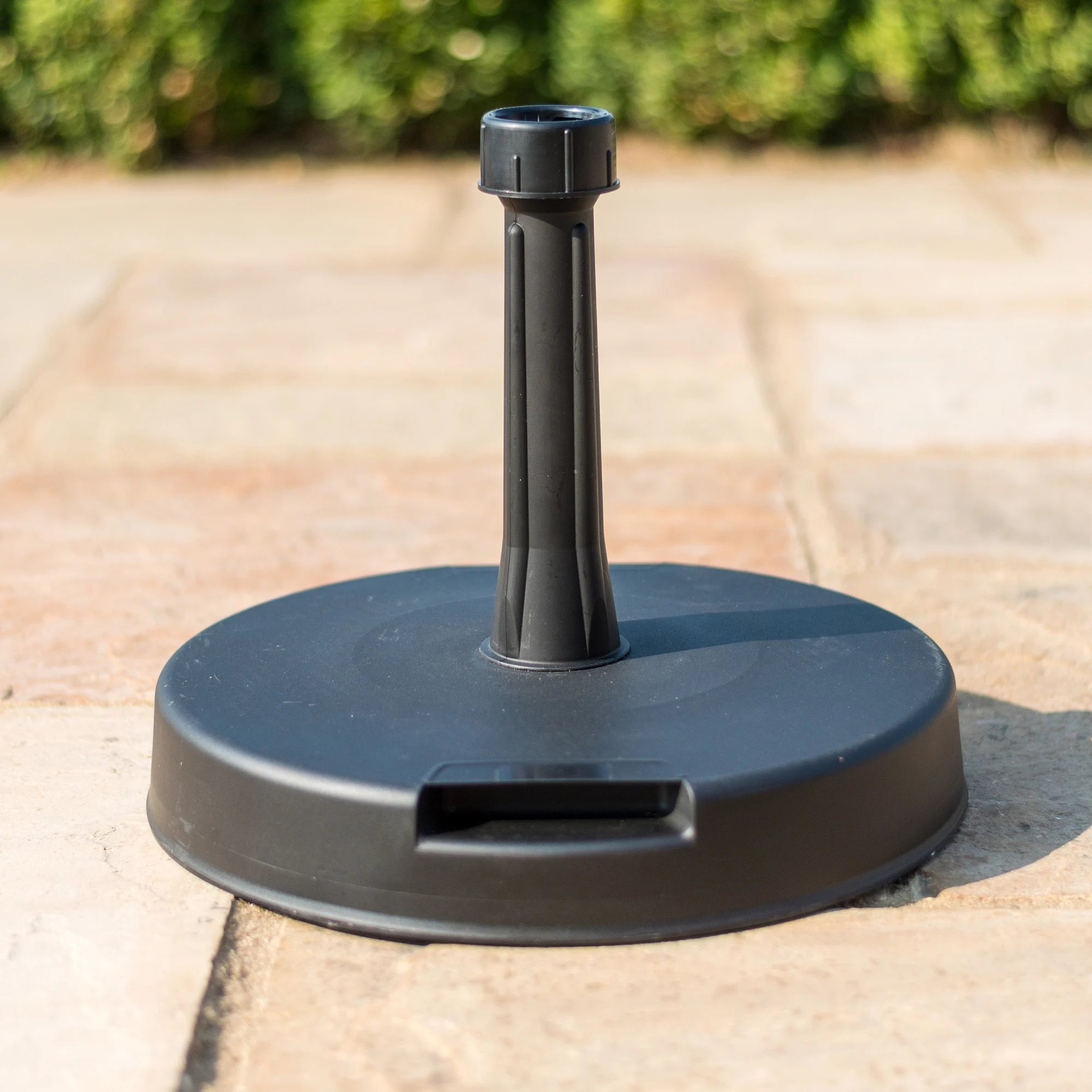 Black 15kg Concrete Round Parasol Base
