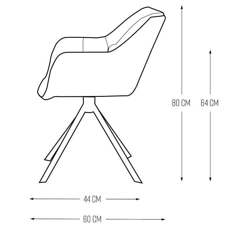 Oatmeal Dining Chair diagram