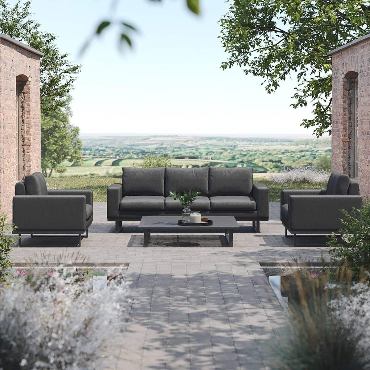 3 Seat Sofa Set #colour_charcoal