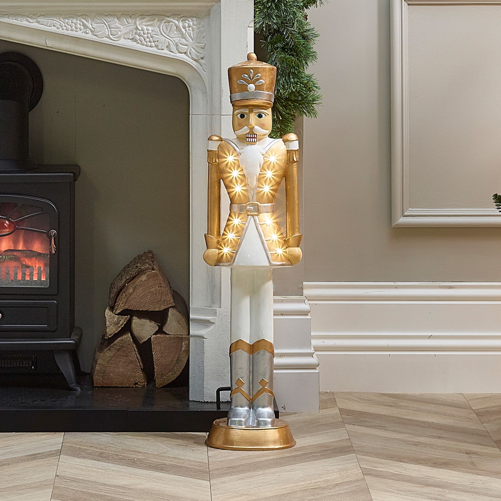 3ft Gold Christmas Nutcracker