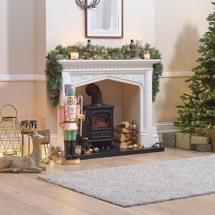 3ft Pink Christmas Nutcracker with Cane
