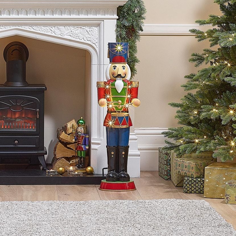 3ft Red Christmas Nutcracker with Drum
