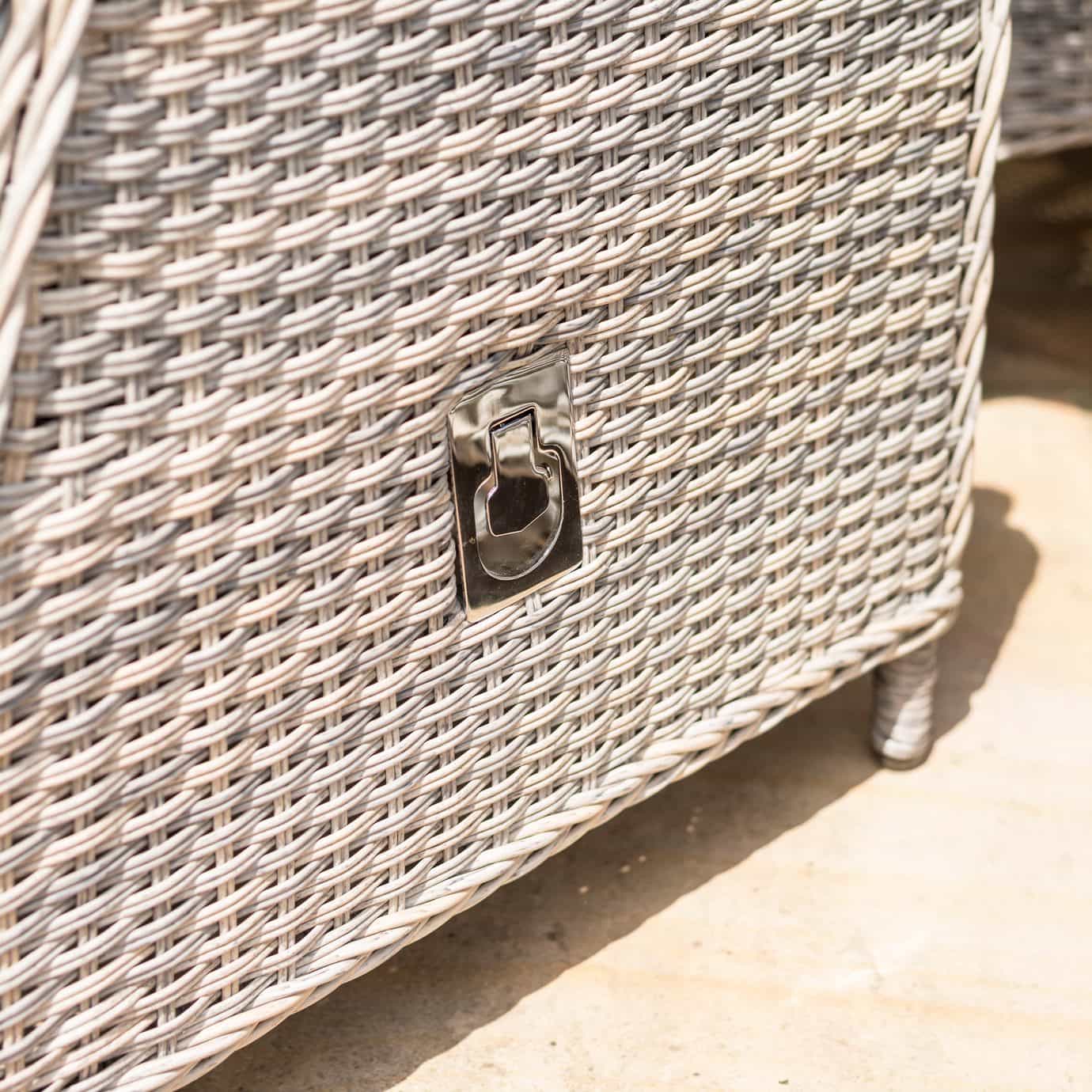 Grey Rattan Reclining 2 Seat Lounge Set
