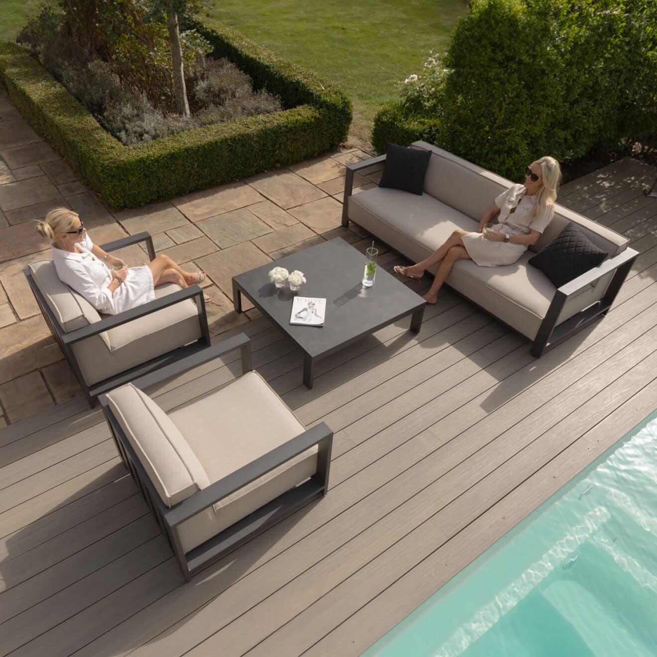 Oatmeal 3 Seat Sofa Set