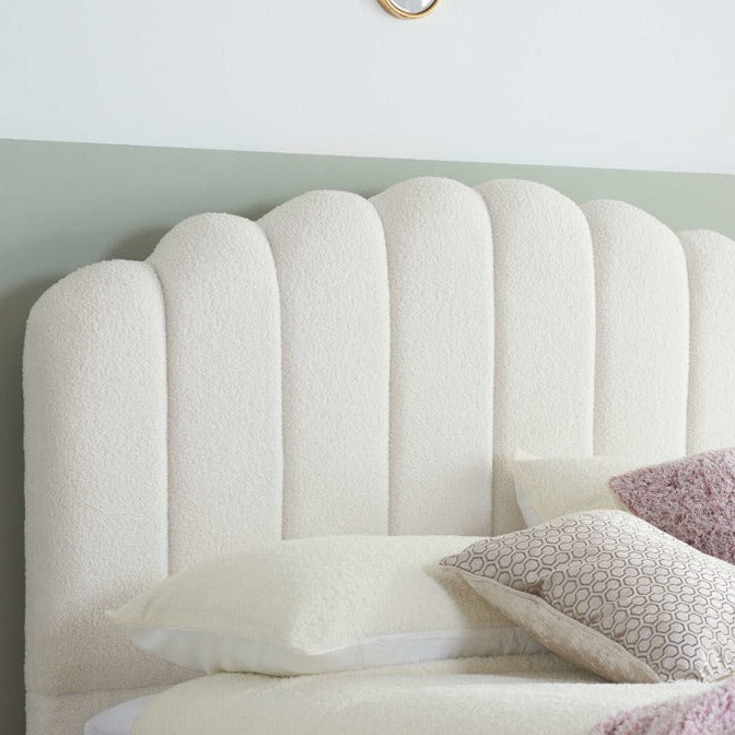 White Shell Ottoman Bed
