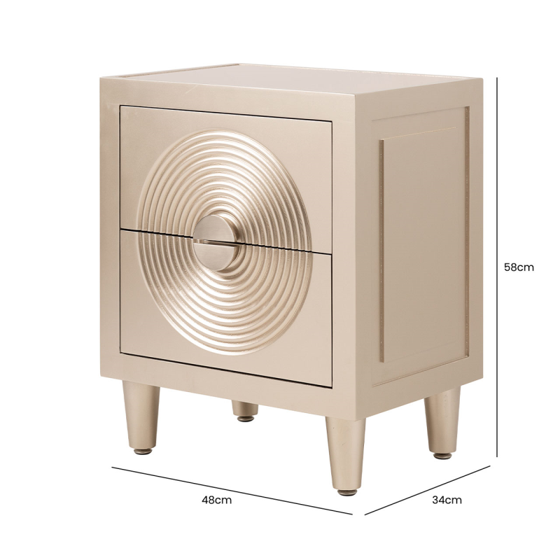 Gold Art Deco Bedside
