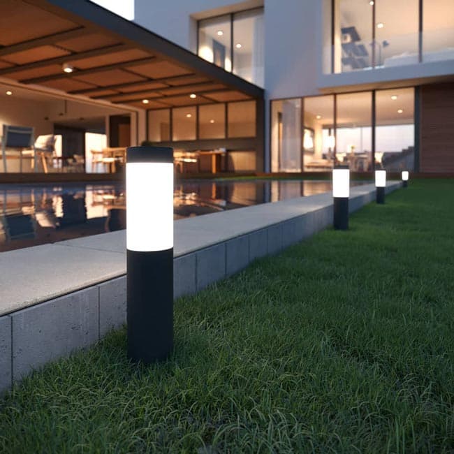 Solar Anthracite Mini Solar Post Lights (set of 4)