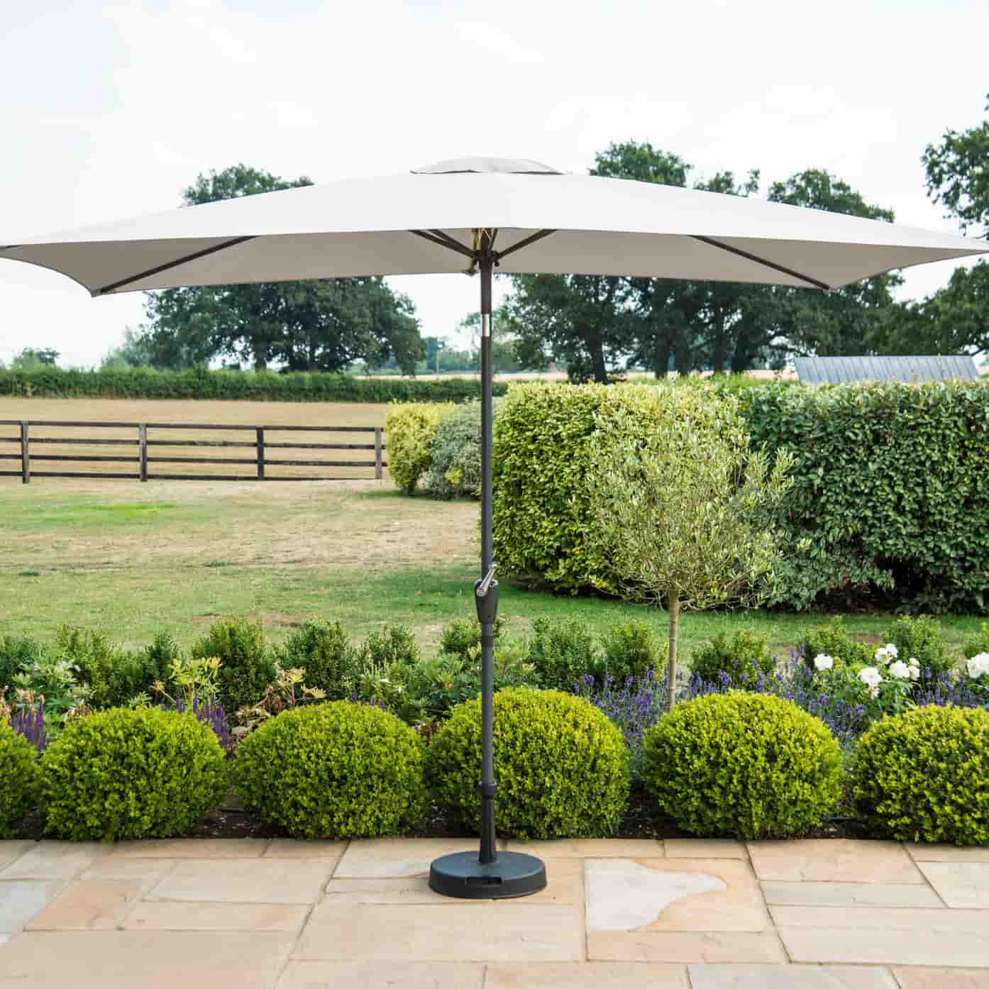 3m x 2m Rectangular Parasol #colour_grey