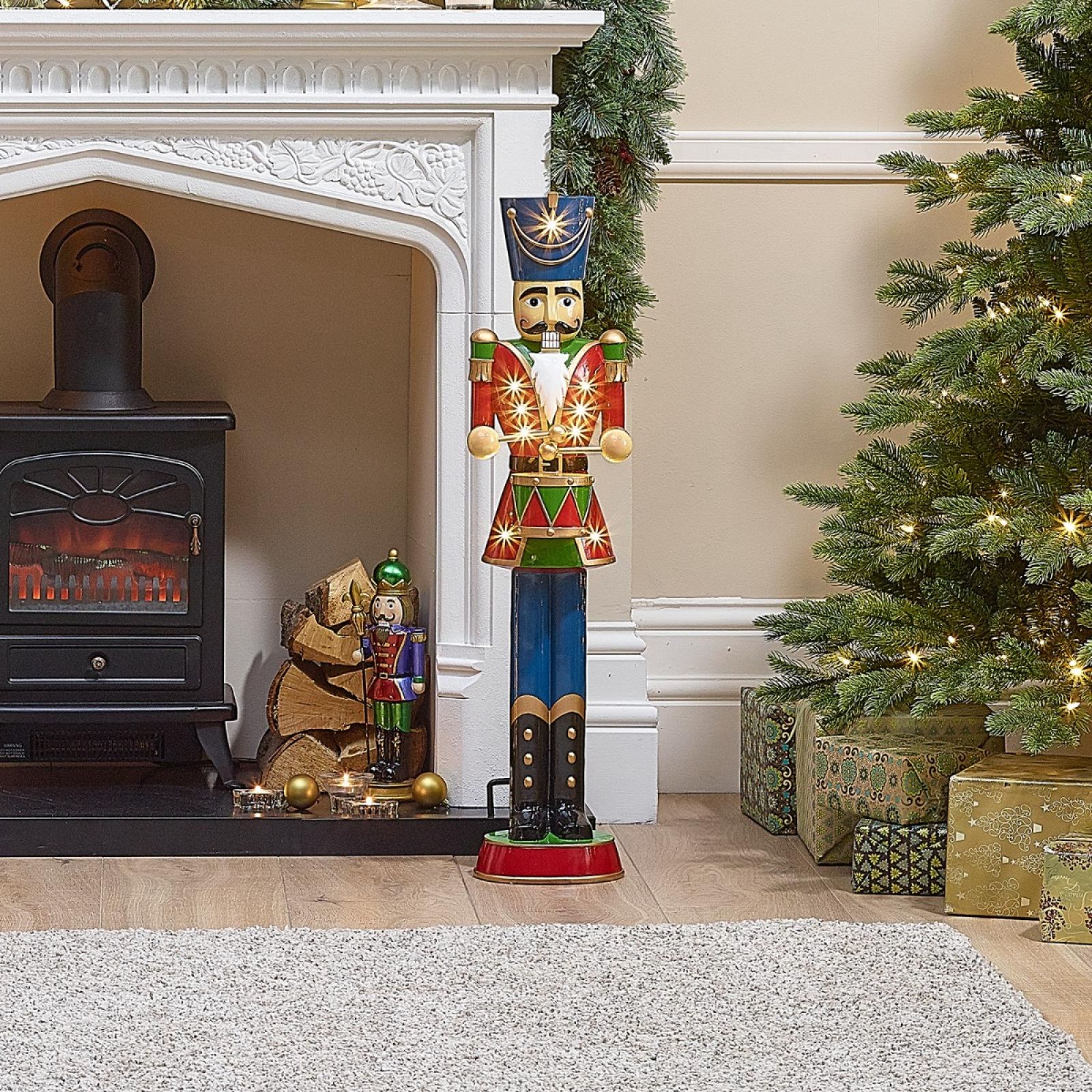3ft Red Christmas Nutcracker with Drum