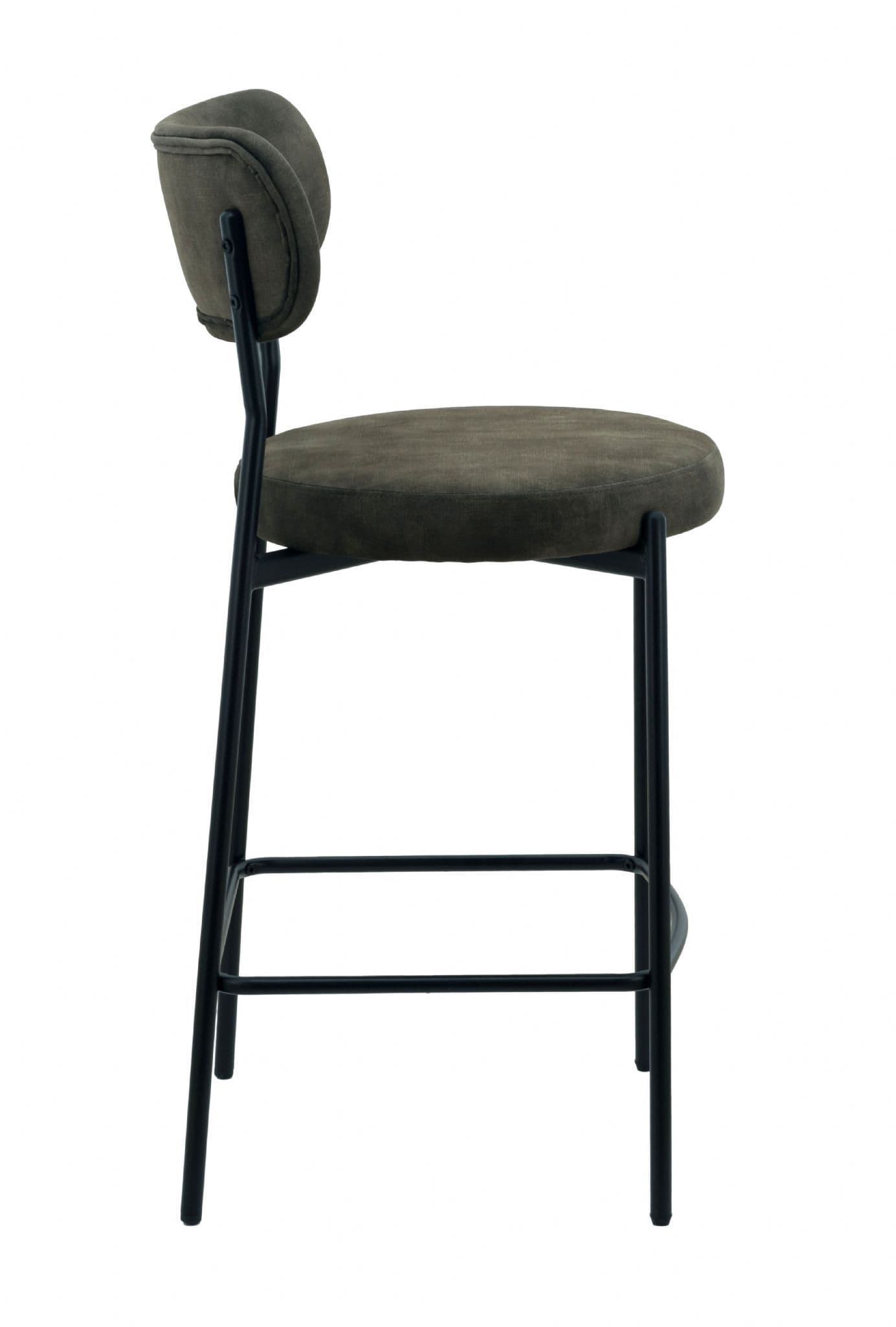 Set of 2 Green Velvet Bar Stool
