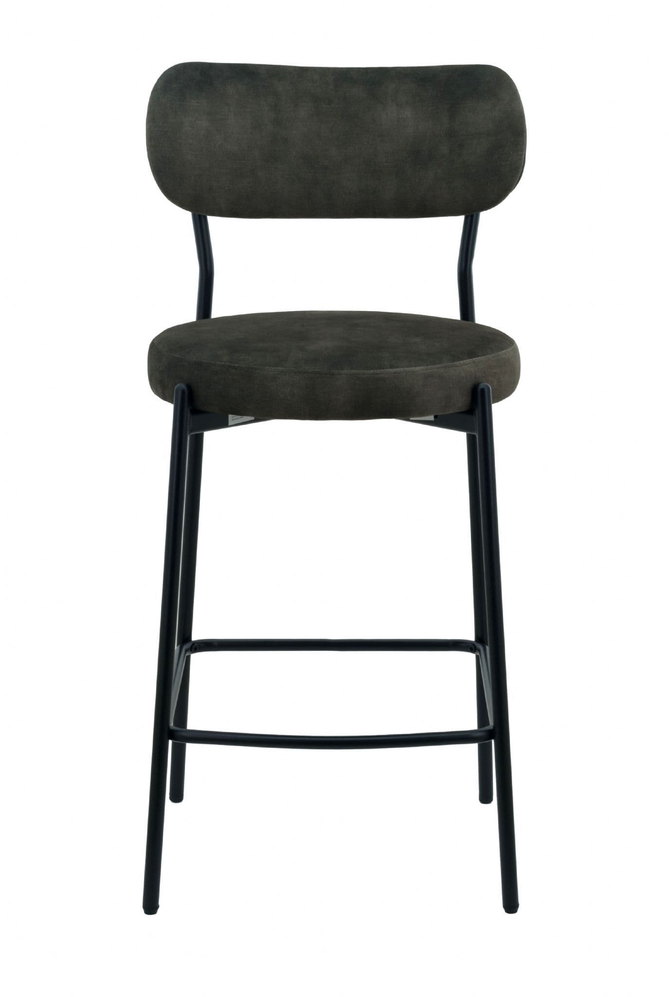 Set of 2 Green Velvet Bar Stool