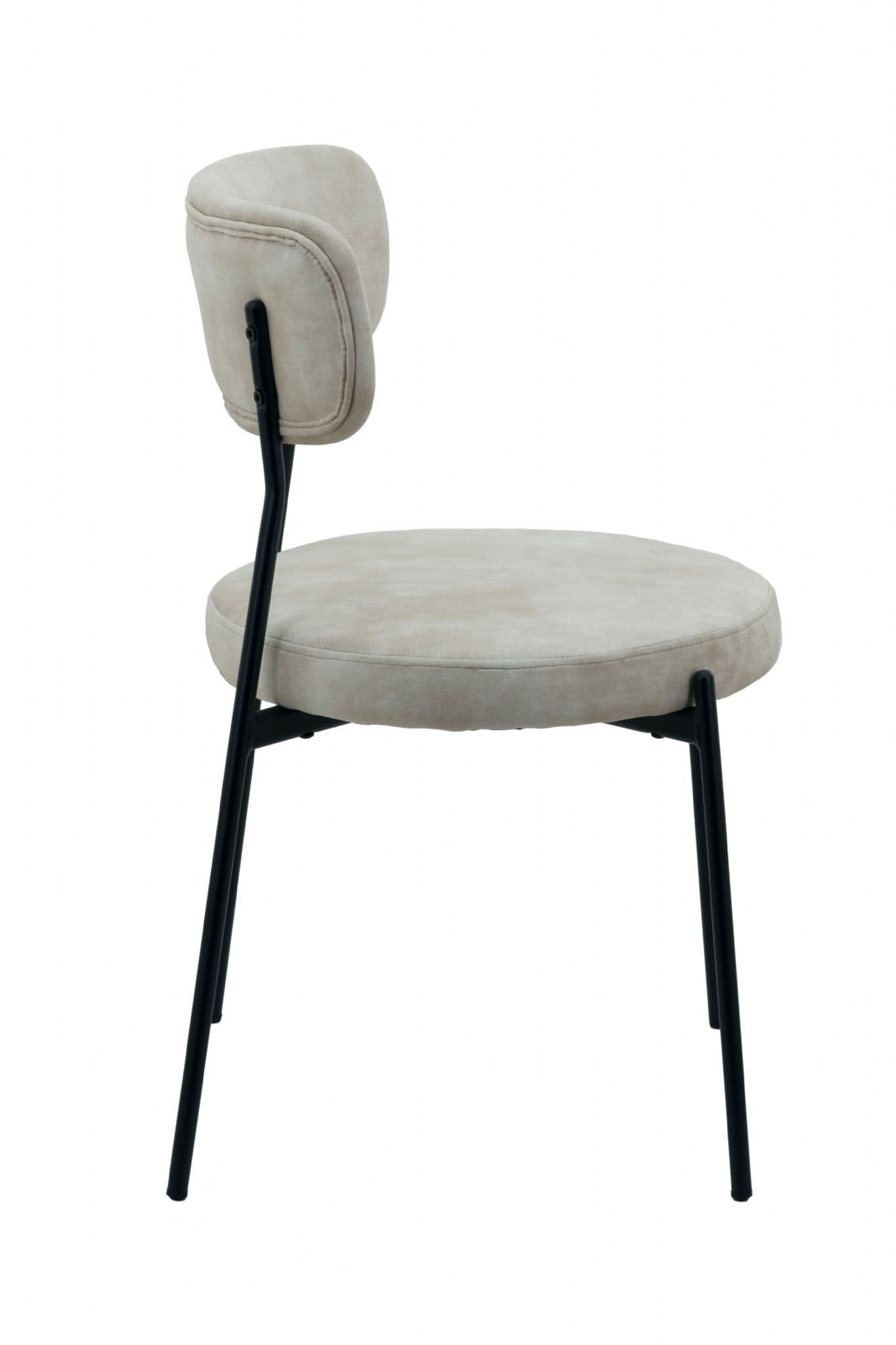 Cream Velvet Dining Chairs - Set of 2