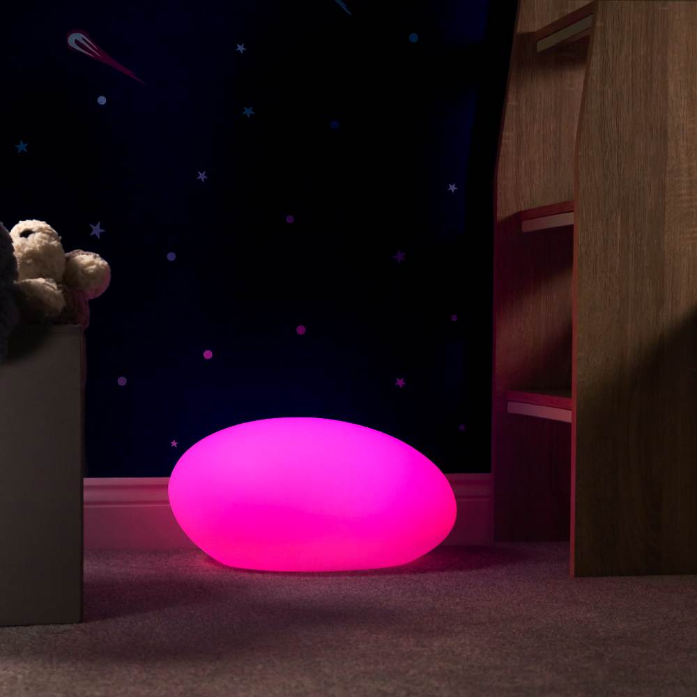 Multicoloured Indoor & Outdoor Solar Pebble Mood Light