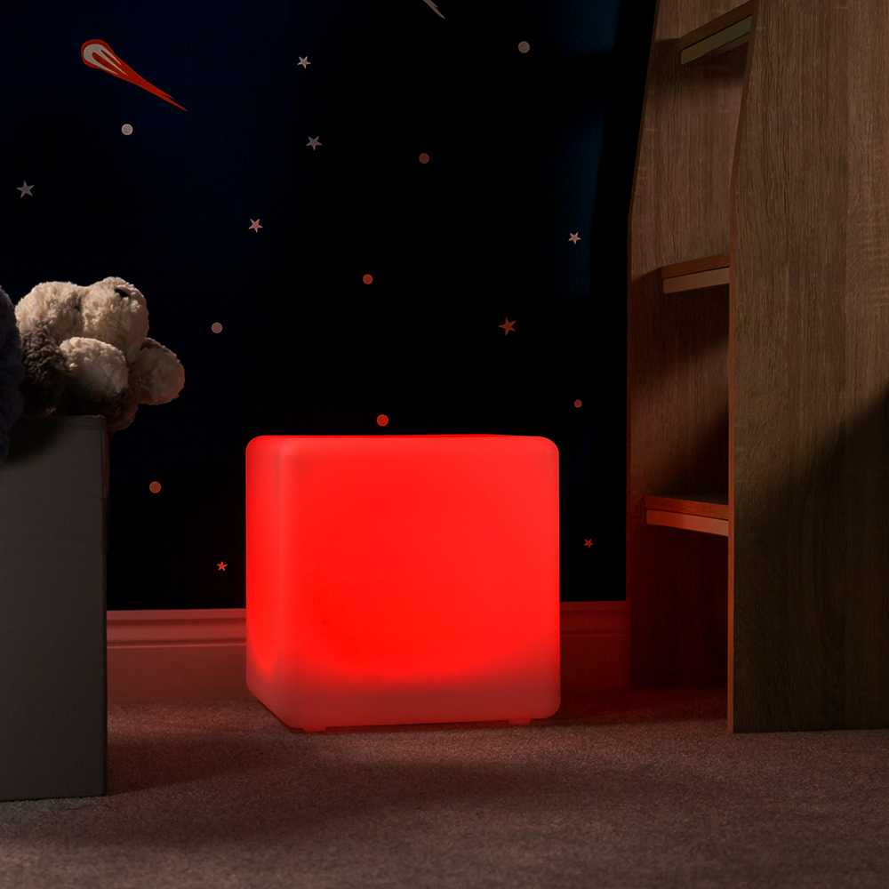 Multicoloured Indoor & Outdoor Solar Cube Mood Light