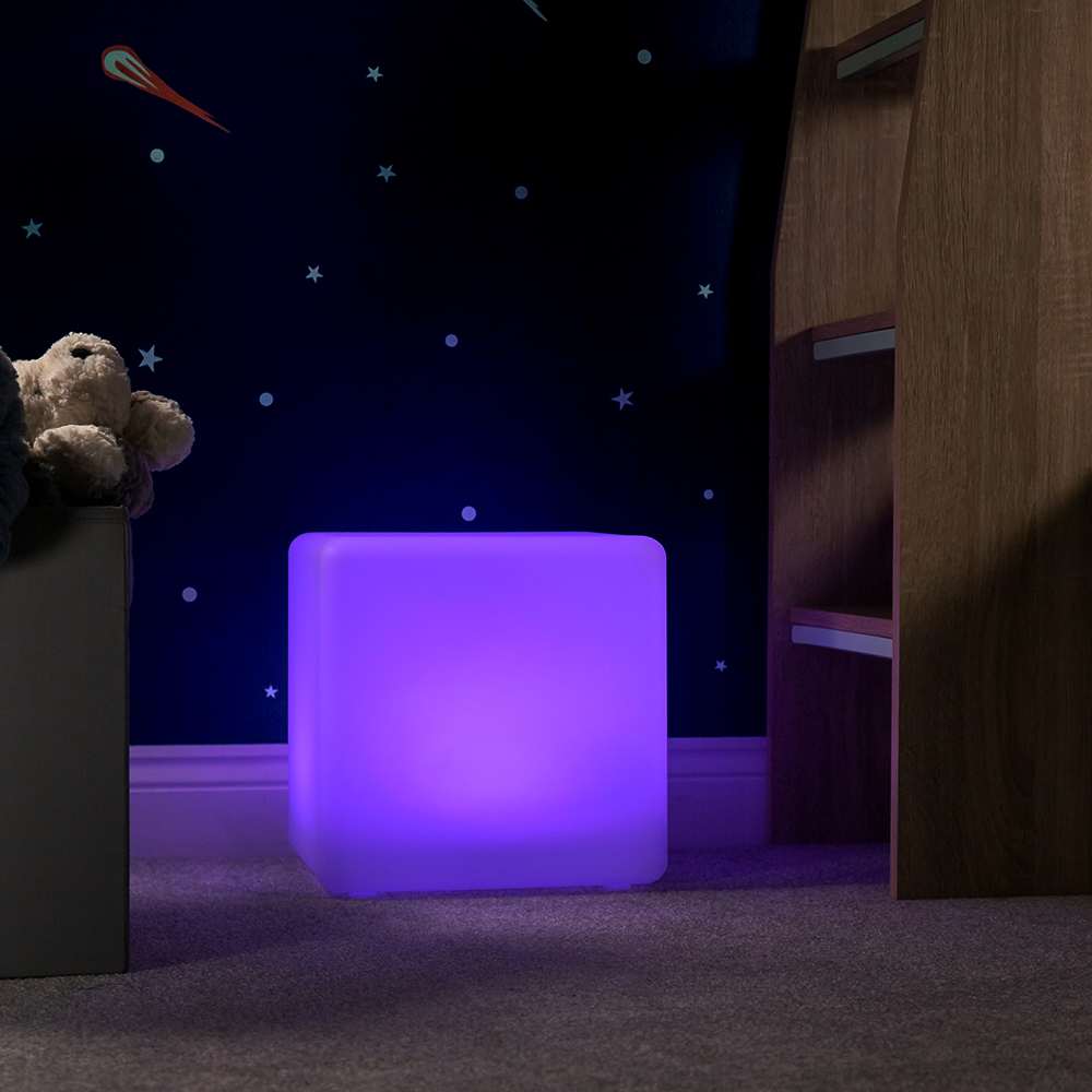 Multicoloured Indoor & Outdoor Solar Cube Mood Light
