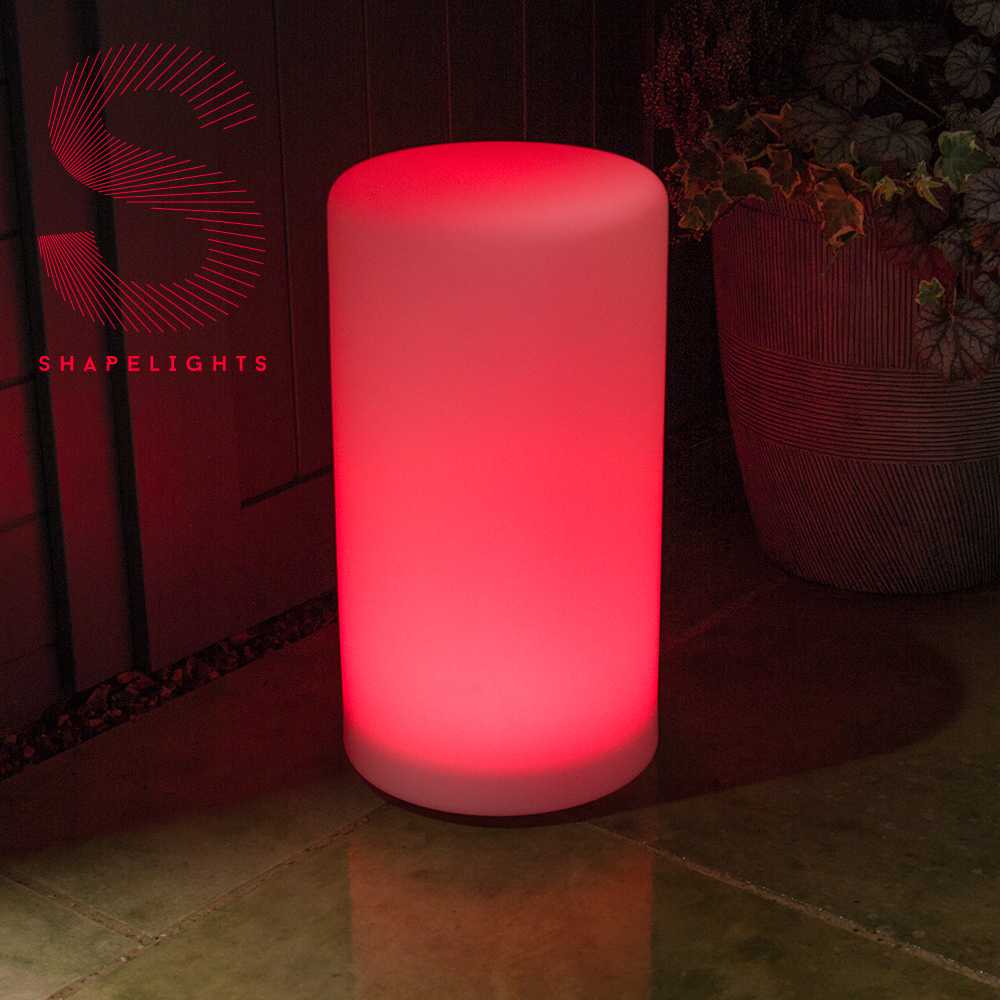 Multicoloured Indoor & Outdoor Solar Powered Mood Light - Cylinder