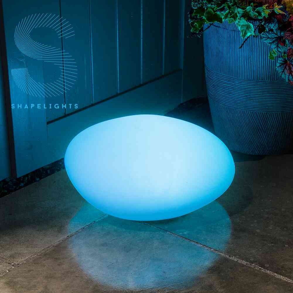 Multicoloured Indoor & Outdoor Solar Pebble Mood Light