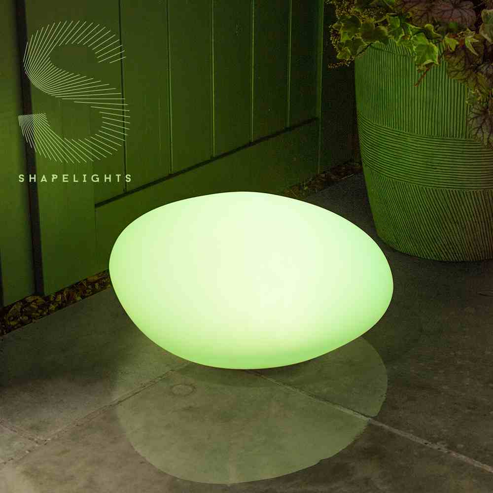 Multicoloured Indoor & Outdoor Solar Pebble Mood Light